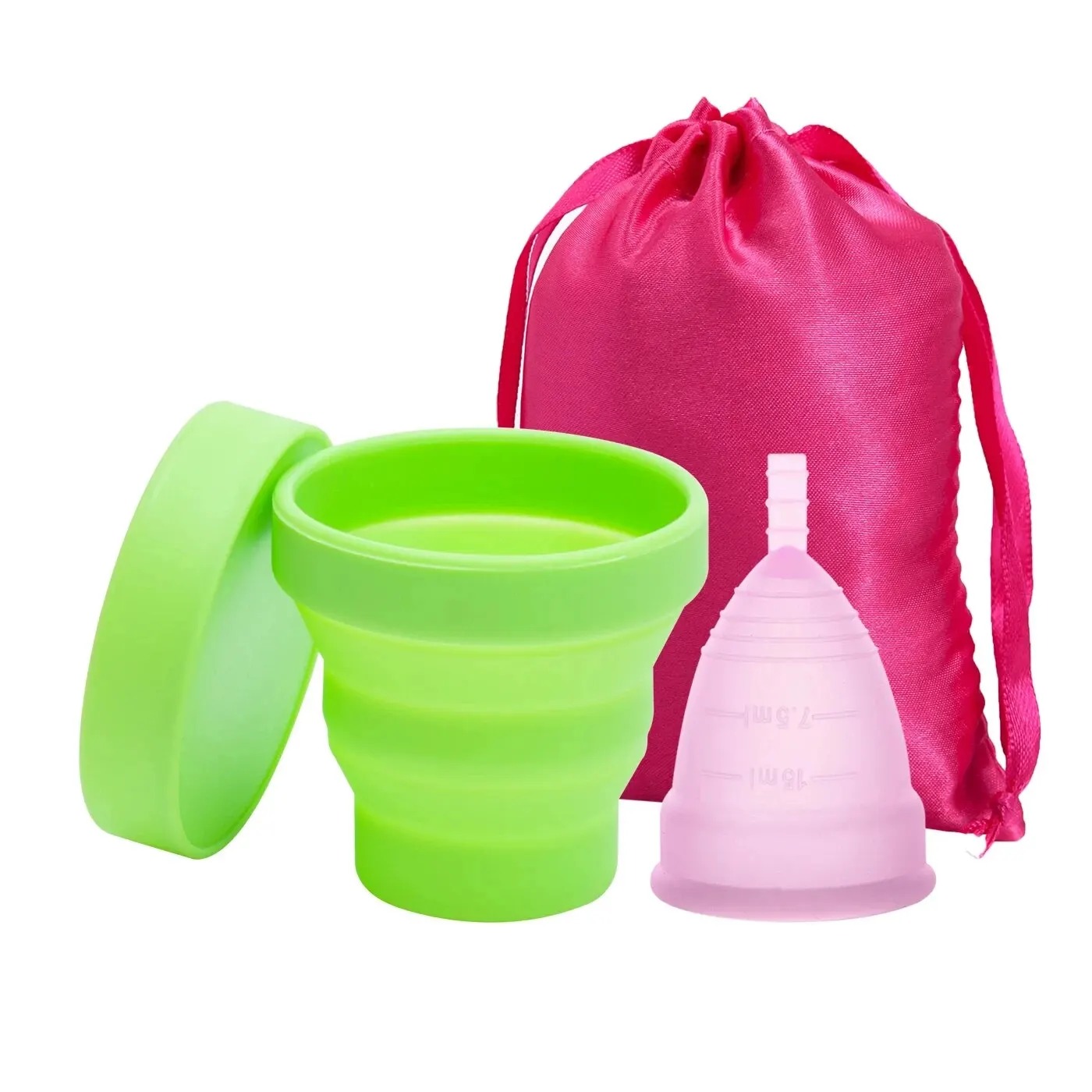 Menstrual Cup Silicone - Copo Menstrual Reutilizável para Mulheres, Copo