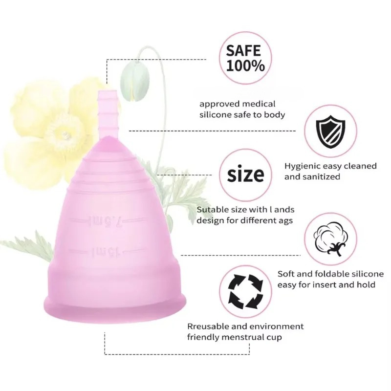 Copo menstrual de silicone est - Menstrual Cup Silicone avaliação e preço