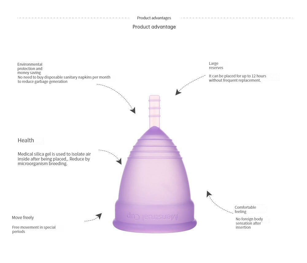 Copo menstrual de silicone par - Menstrual Cup Silicone avaliação e preço
