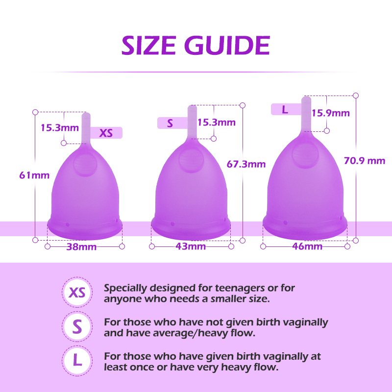 Copo menstrual feminino xs, 5  - Menstrual Cup Silicone avaliação e preço