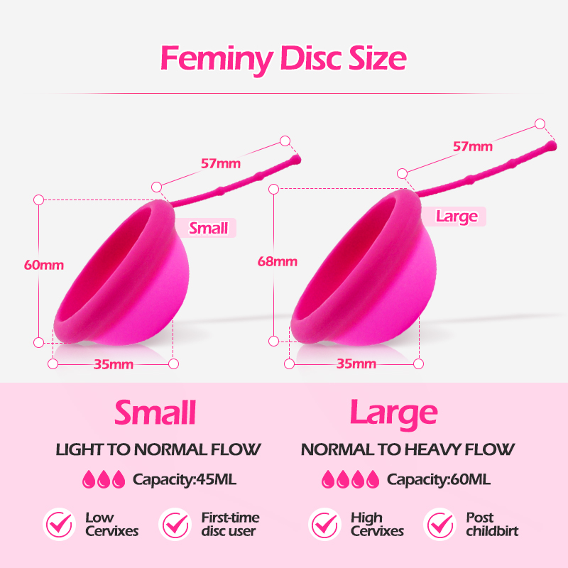 Disco menstrual feminino com c - Menstrual Cup Silicone avaliação e preço